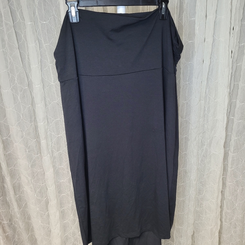 Eddie Bauer Classic Black High Low Skirt
